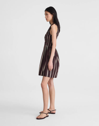 Madewell x Shopbop Melody Smocked Mini Dress Burnt Cocoa | Madewell