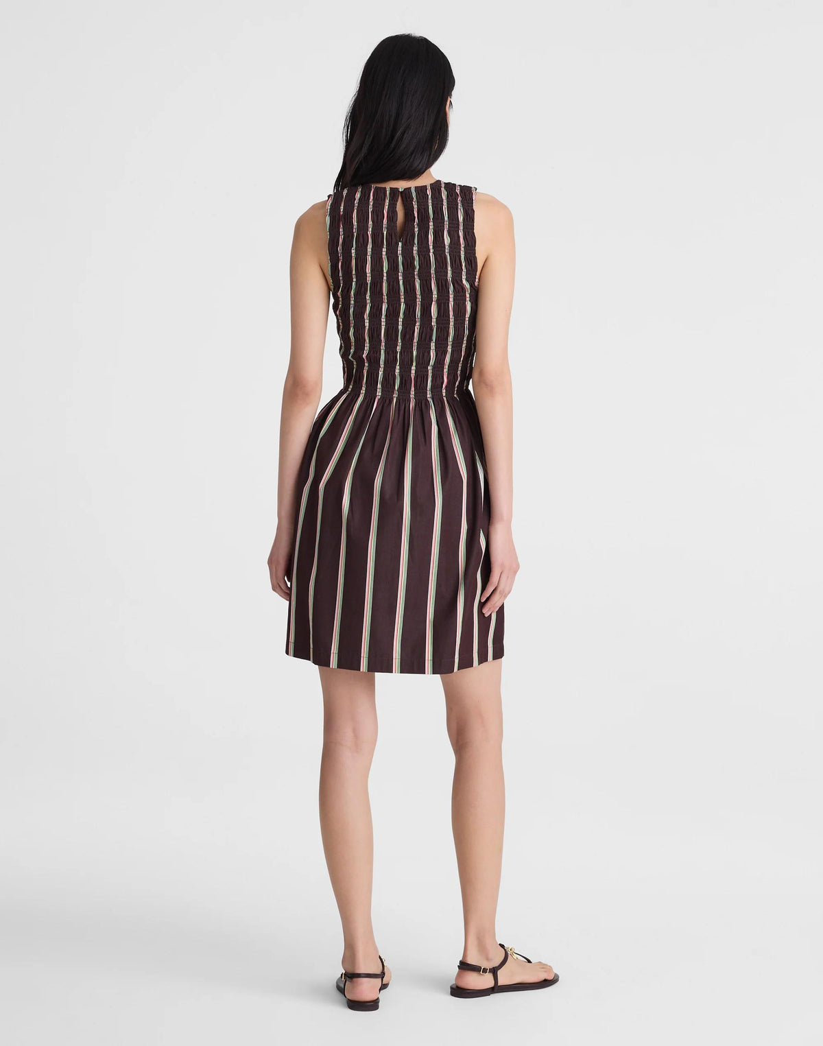 Madewell x Shopbop Melody Smocked Mini Dress Burnt Cocoa | Madewell
