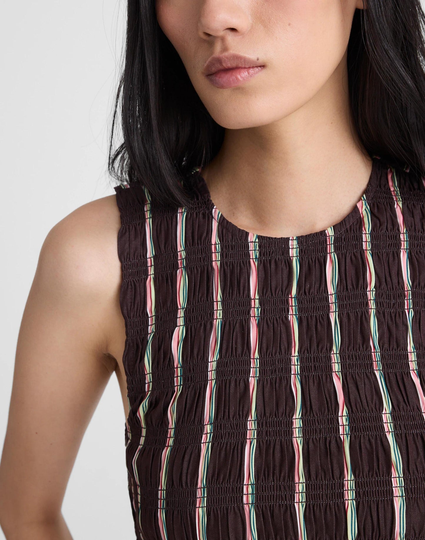Madewell x Shopbop Melody Smocked Mini Dress Burnt Cocoa | Madewell