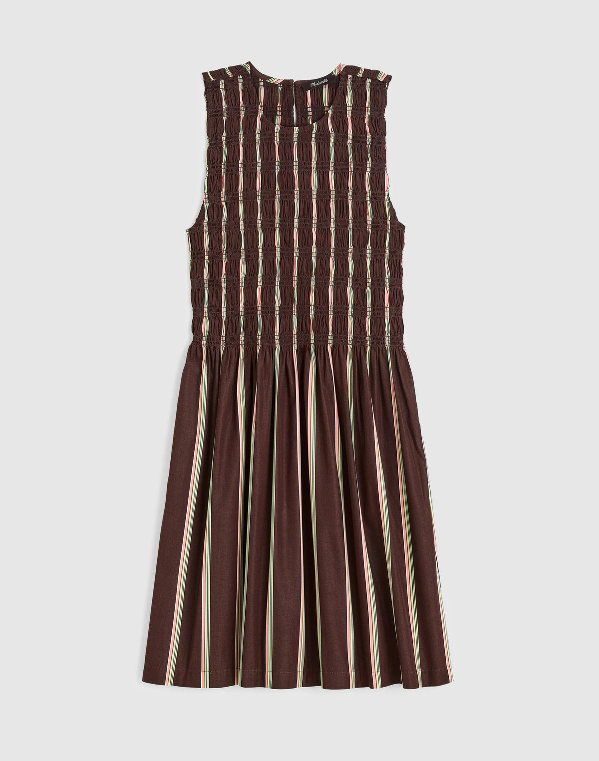 Madewell x Shopbop Melody Smocked Mini Dress Burnt Cocoa | Madewell