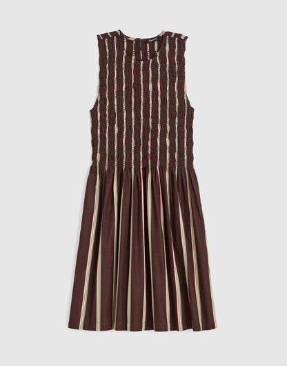 Madewell x Shopbop Melody Smocked Mini Dress Burnt Cocoa | Madewell