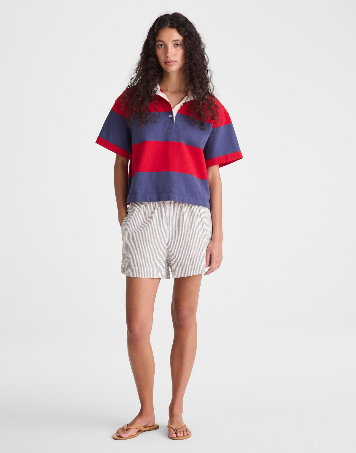 Pull-On Shorts Black Vintage Ivory Yarndye | Madewell
