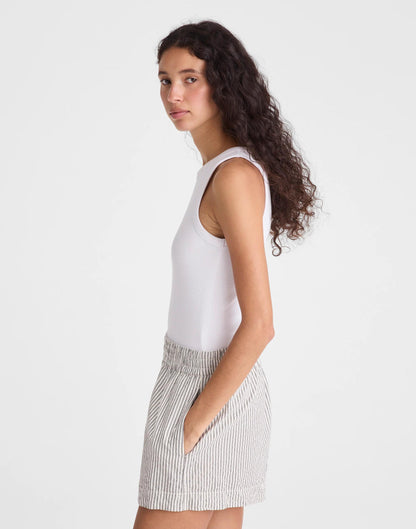 Pull-On Shorts Black Vintage Ivory Yarndye | Madewell