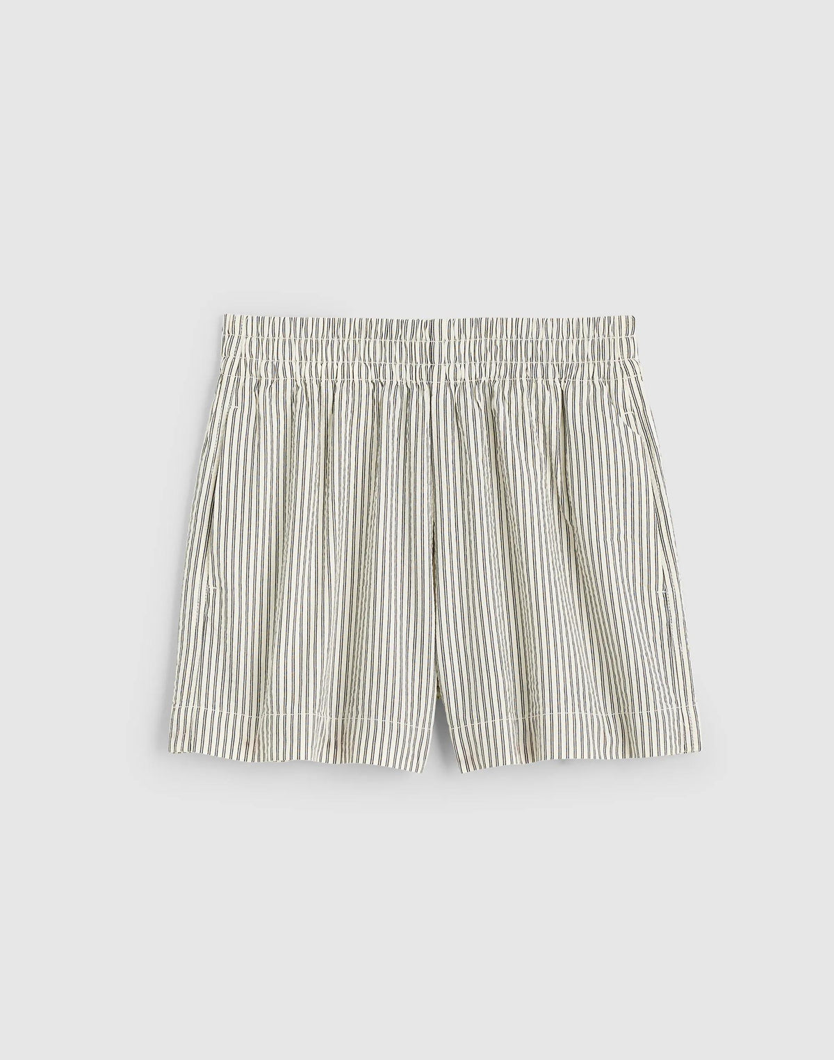 Pull-On Shorts Black Vintage Ivory Yarndye | Madewell