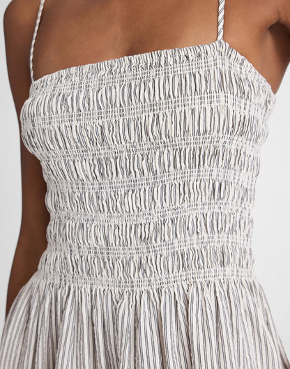The Peyton Midi Dress Black Vintage Ivory Yarndye | Madewell