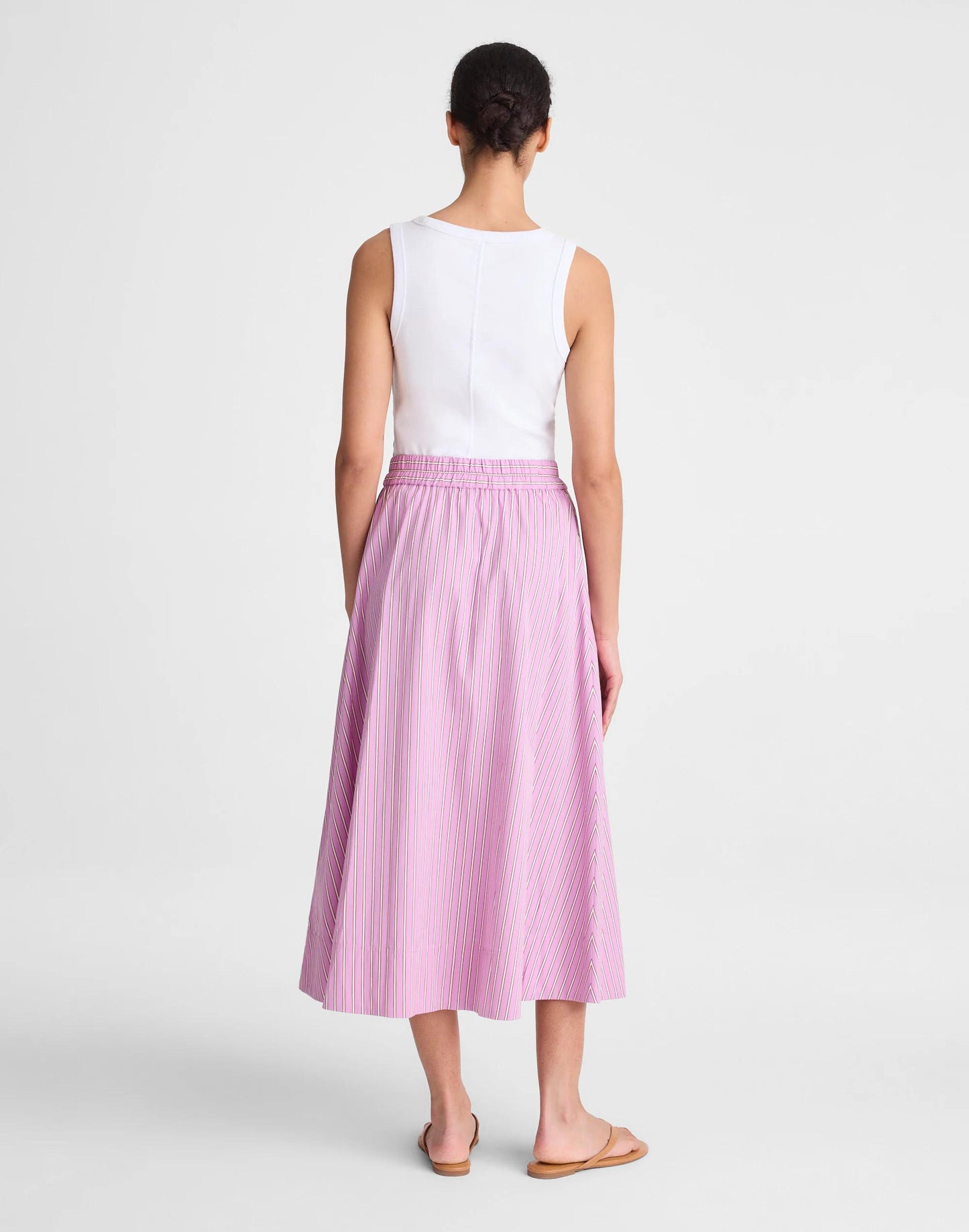 Midi Circle Skirt in Poplin Warm Wisteria | Madewell