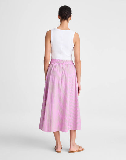 Midi Circle Skirt in Poplin Warm Wisteria | Madewell