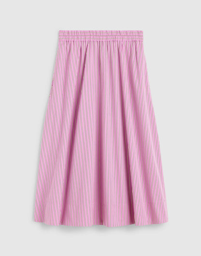Midi Circle Skirt in Poplin Warm Wisteria | Madewell