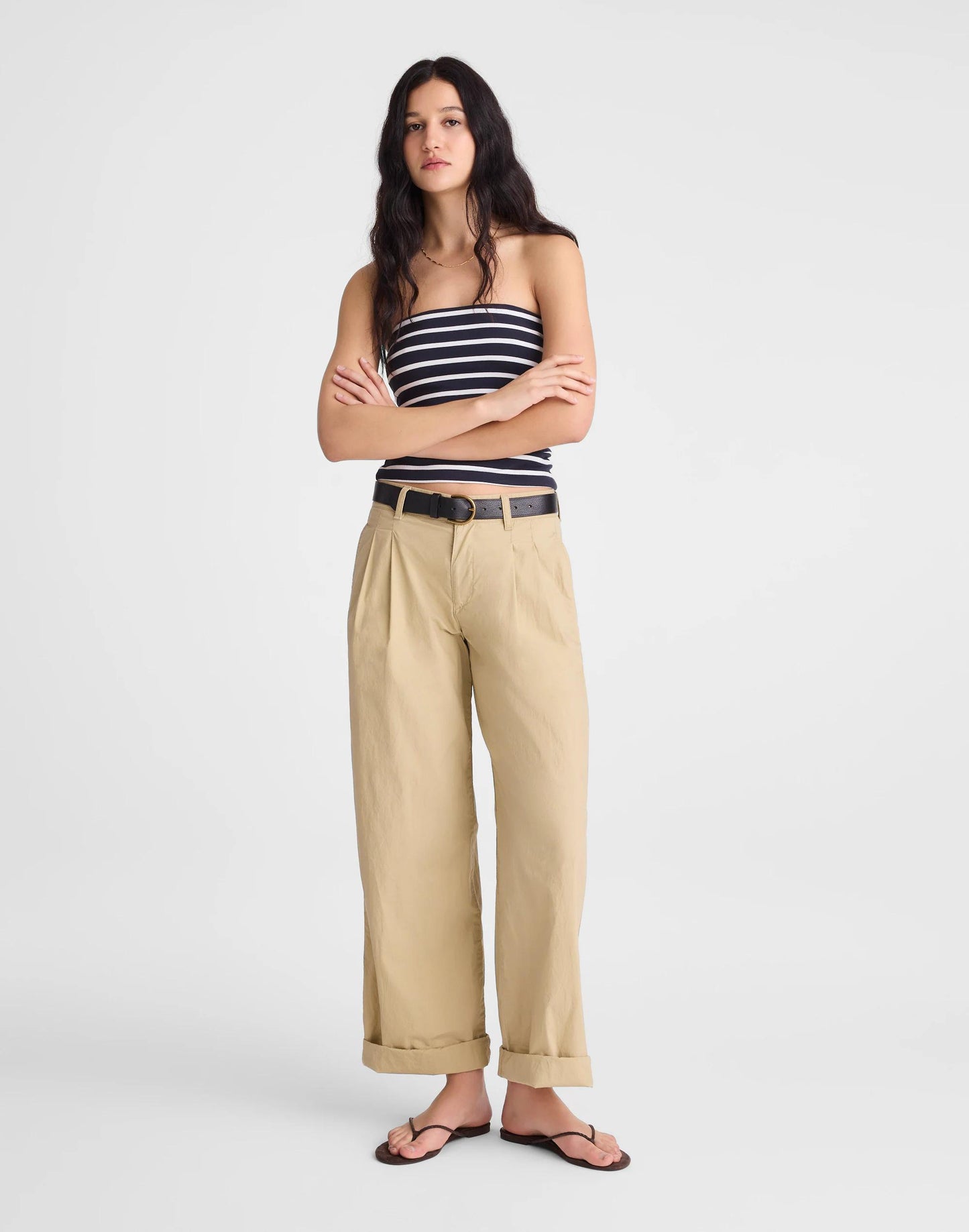The Everyday Trouser in Poplin Fennel Seed | Madewell