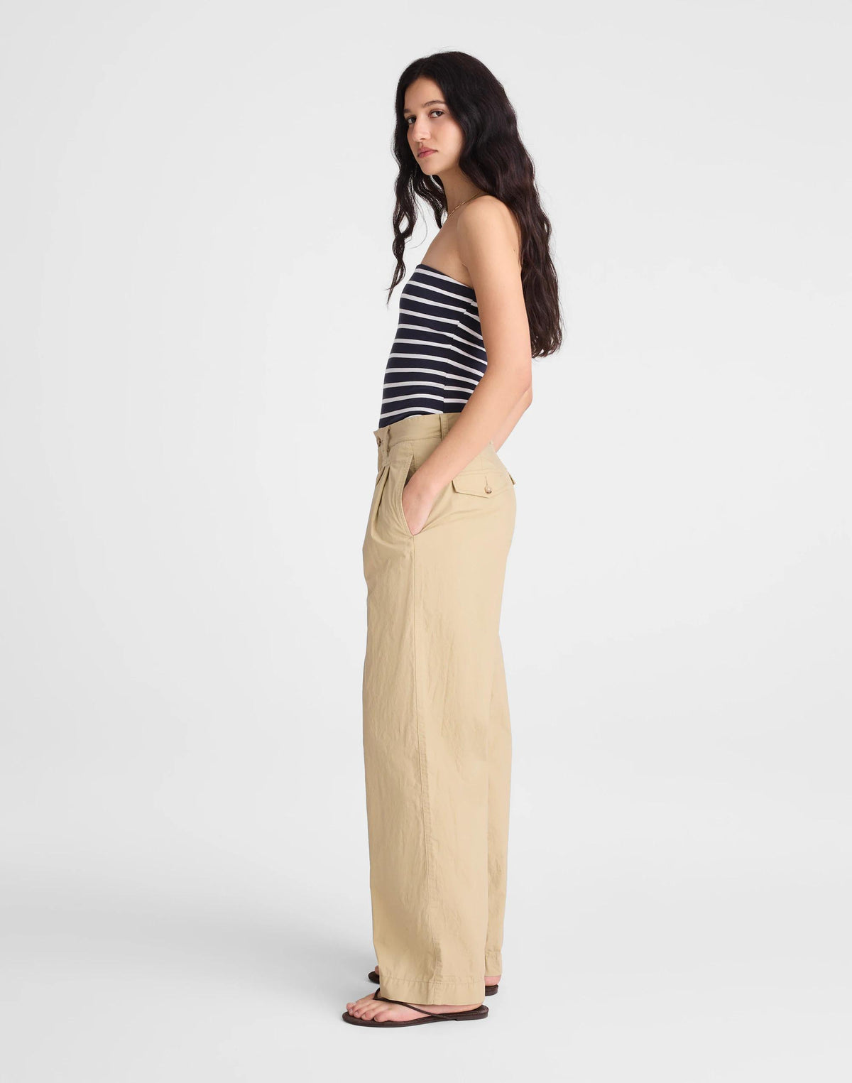 The Everyday Trouser in Poplin Fennel Seed | Madewell