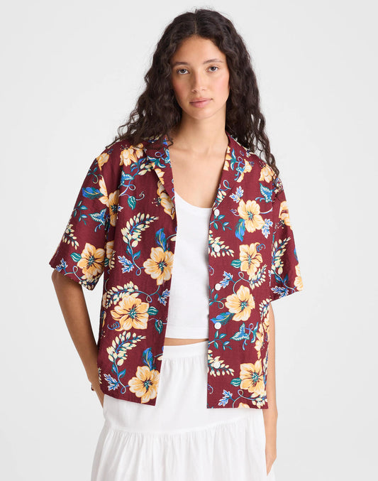 Relaxed Camp Shirt Dusty Merlot | Madewell