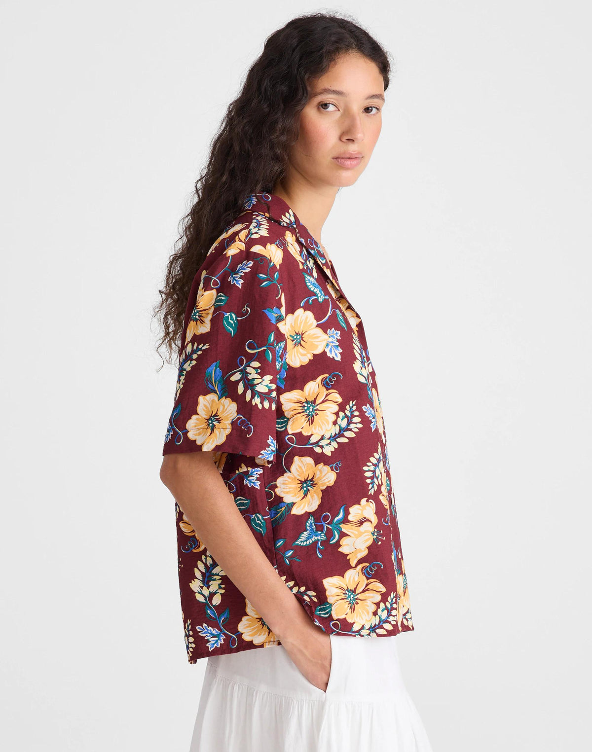 Relaxed Camp Shirt Dusty Merlot | Madewell
