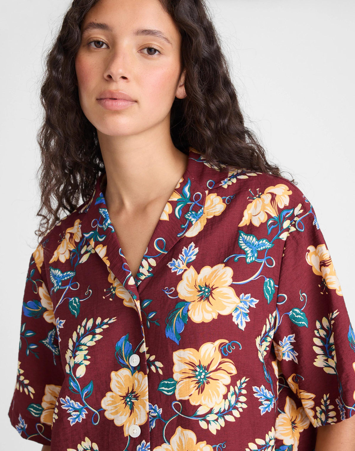 Relaxed Camp Shirt Dusty Merlot | Madewell