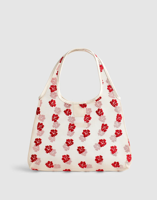 Floral-Embroidered Mini Shopper Bag Floral Multi | Madewell