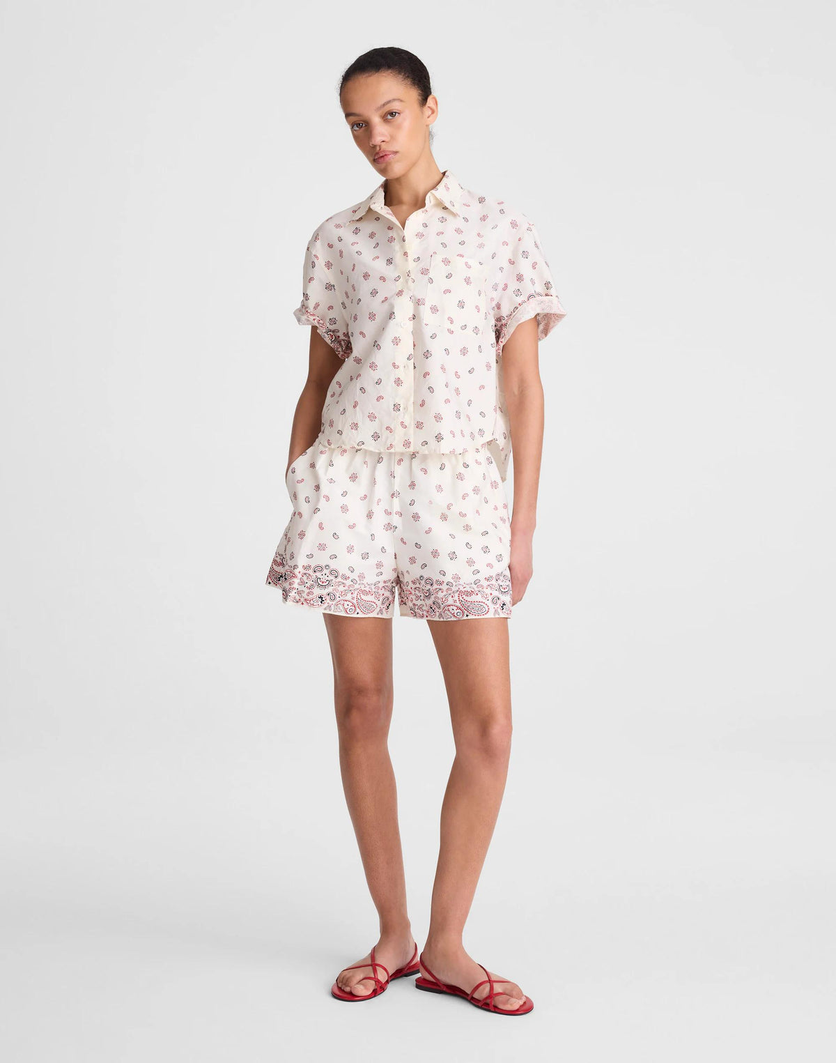 Patch-Pocket Boxy Shirt in Poplin Vintage Ivory | Madewell