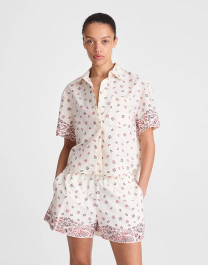 Patch-Pocket Boxy Shirt in Poplin Vintage Ivory | Madewell