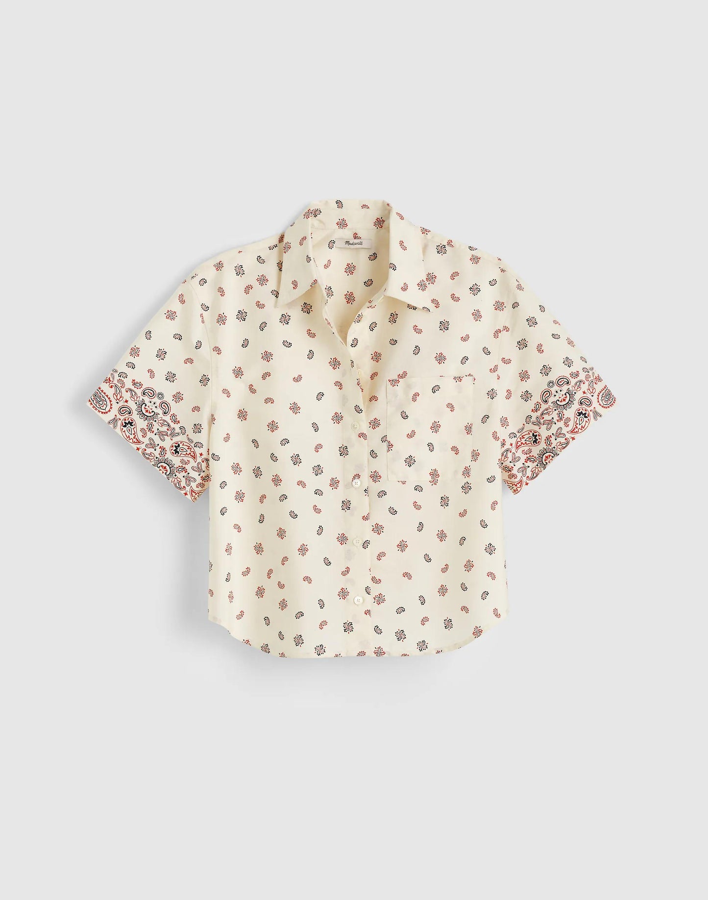 Patch-Pocket Boxy Shirt in Poplin Vintage Ivory | Madewell