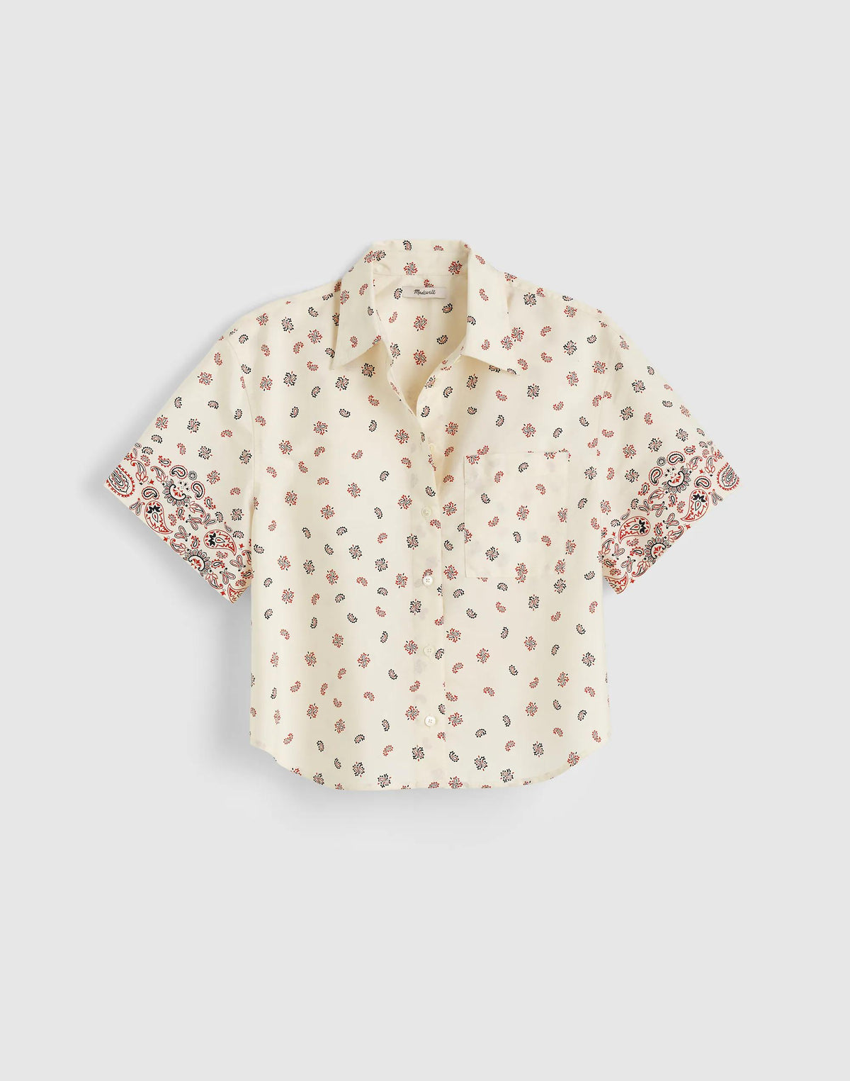 Patch-Pocket Boxy Shirt in Poplin Vintage Ivory | Madewell