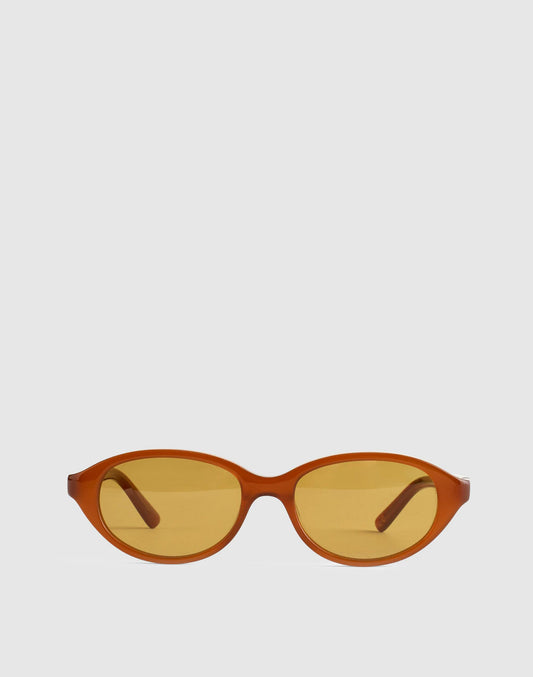 The Solina Oval Sunglasses Bronzed Clay | Madewell