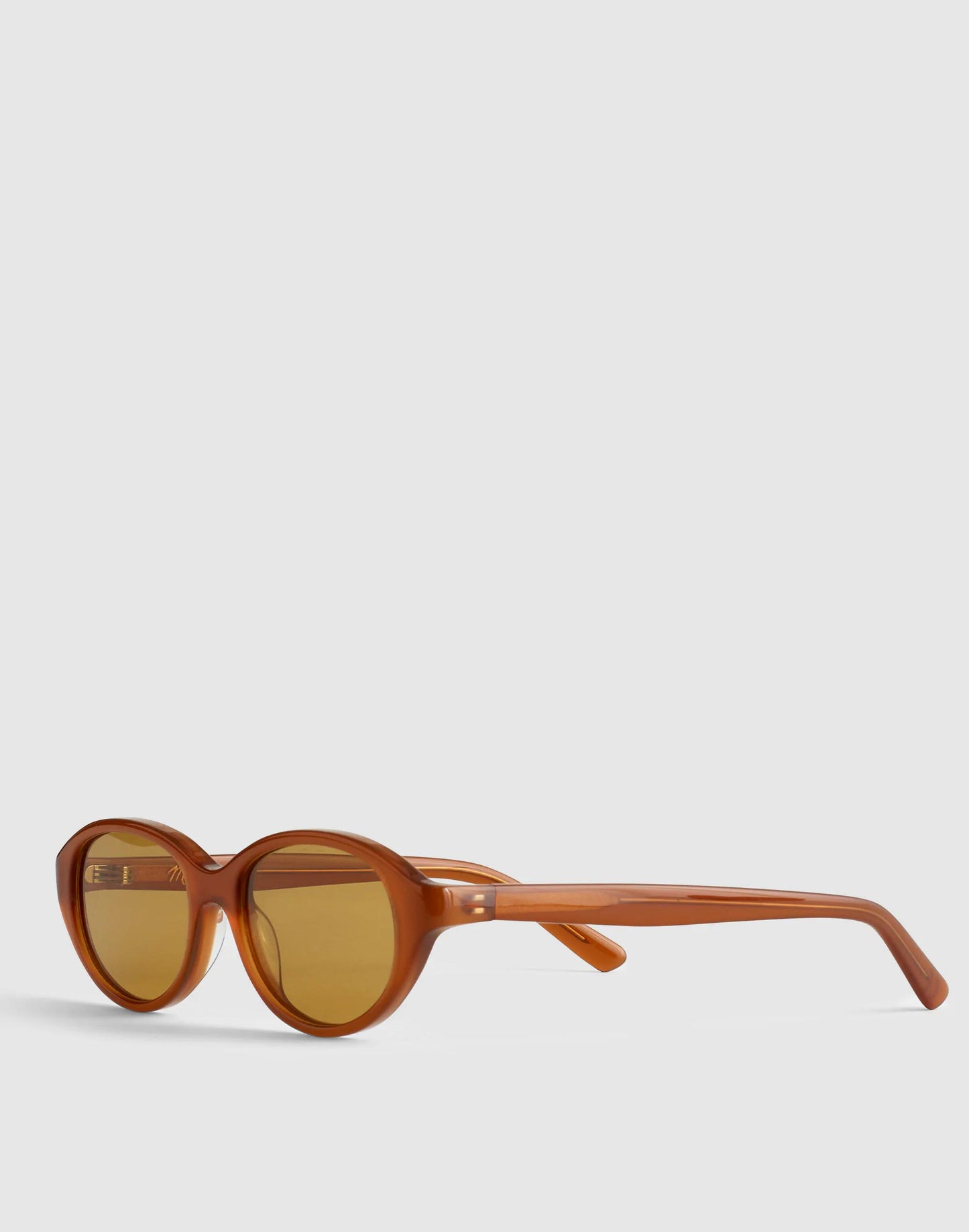 The Solina Oval Sunglasses Bronzed Clay | Madewell