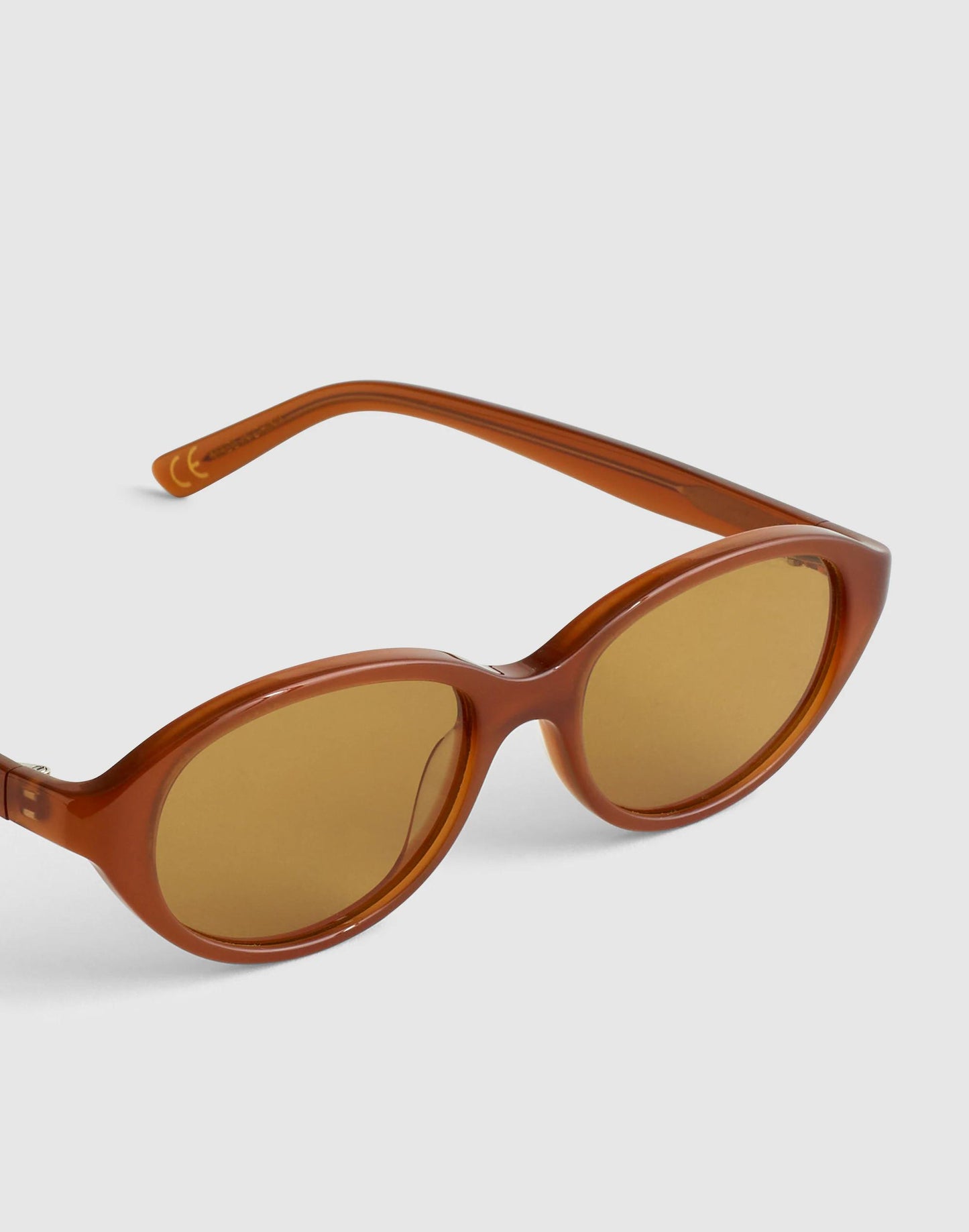 The Solina Oval Sunglasses Bronzed Clay | Madewell