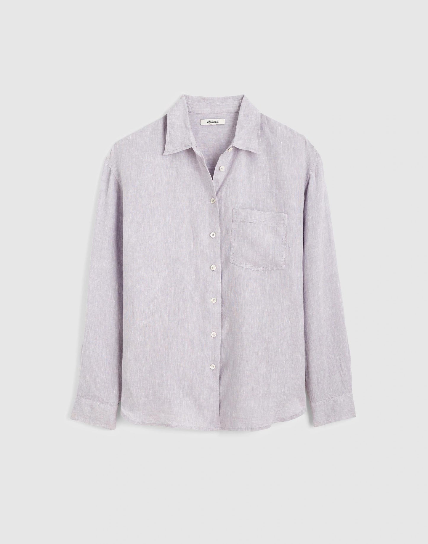 The Easy Shirt in 100% Linen Lilac Chambray | Madewell