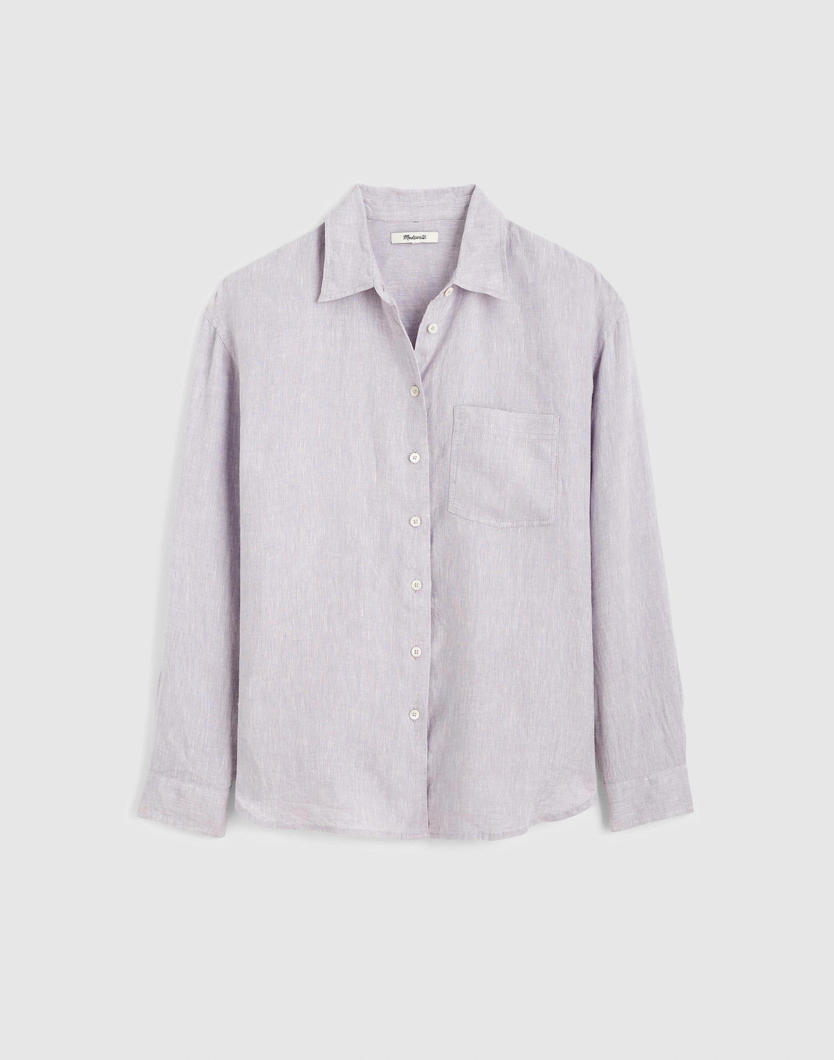 The Easy Shirt in 100% Linen Lilac Chambray | Madewell