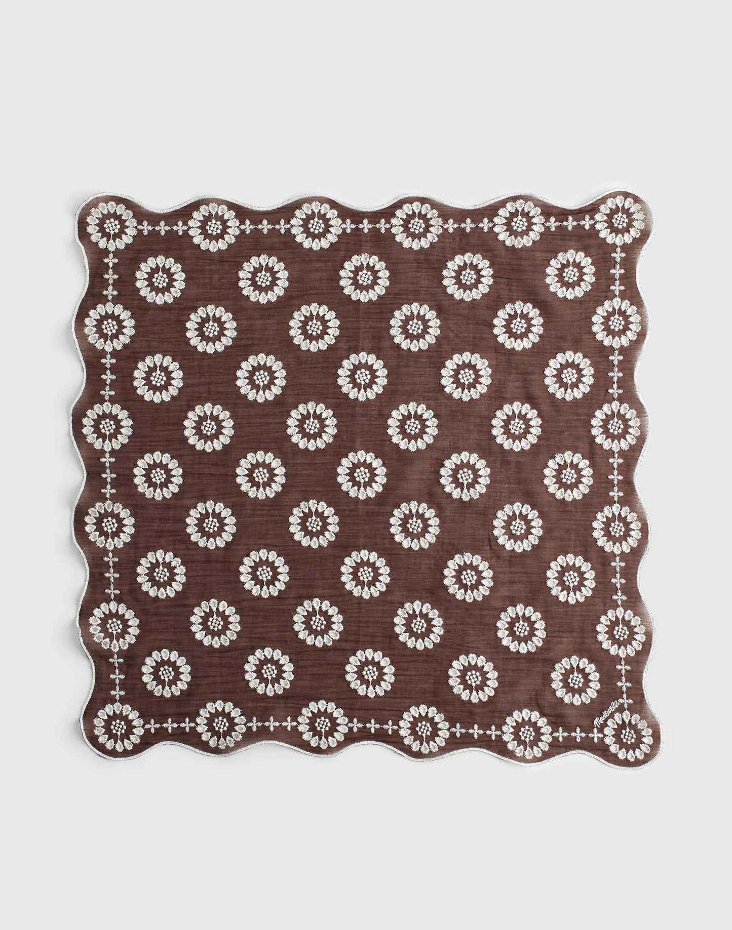 Organic Cotton Eyelet Bandana Dark Brown | Madewell