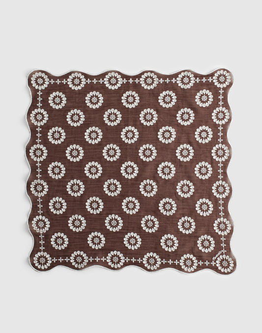 Organic Cotton Eyelet Bandana Dark Brown | Madewell