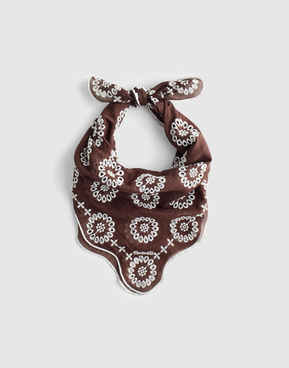 Organic Cotton Eyelet Bandana Dark Brown | Madewell