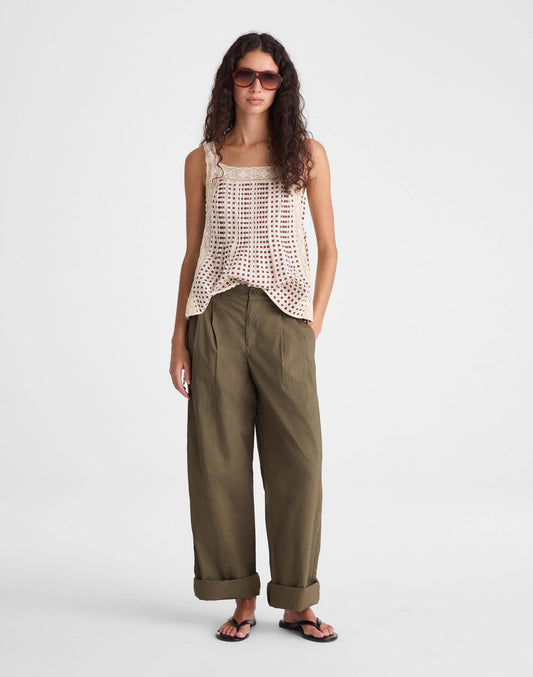 The Everyday Trouser in Poplin Faded Ivy | Madewell