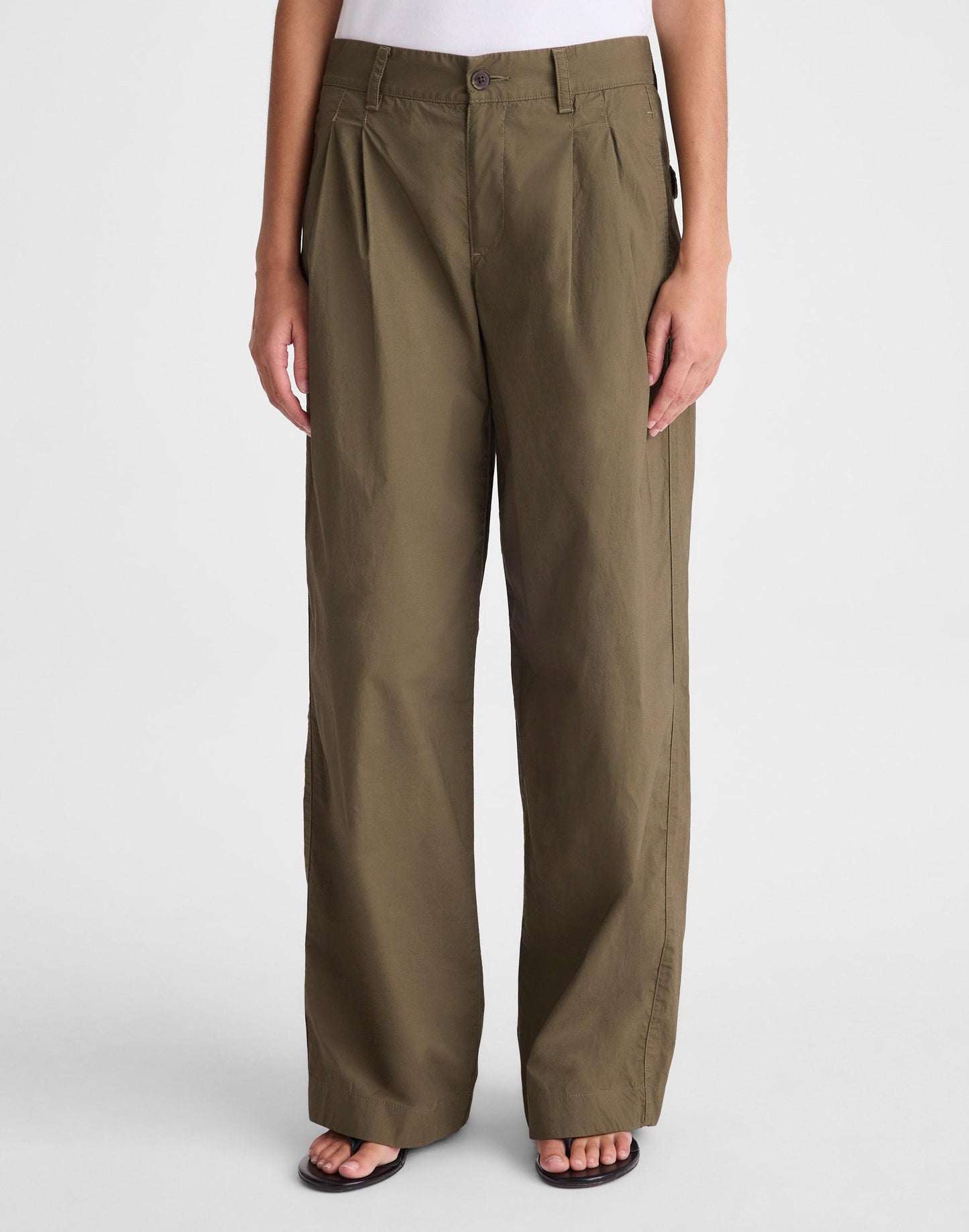 The Everyday Trouser in Poplin Faded Ivy | Madewell