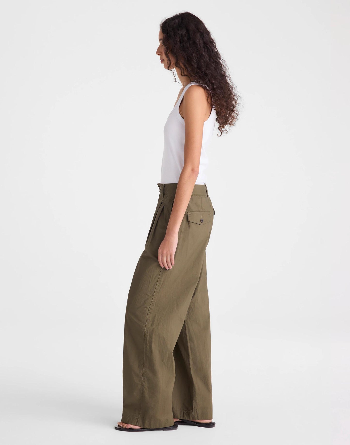 The Everyday Trouser in Poplin Faded Ivy | Madewell
