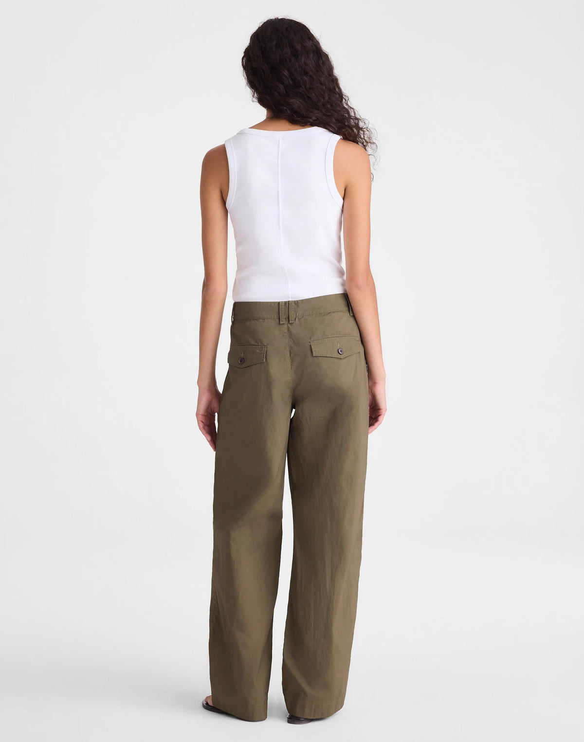 The Everyday Trouser in Poplin Faded Ivy | Madewell