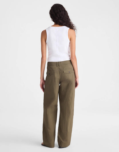 The Everyday Trouser in Poplin Faded Ivy | Madewell