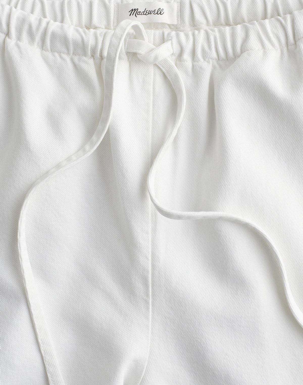 Embroidered Denim Pull-On Pants Tile White | Madewell