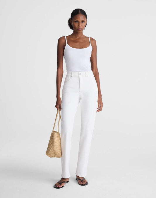 The Longline Straight Jean Tile White | Madewell