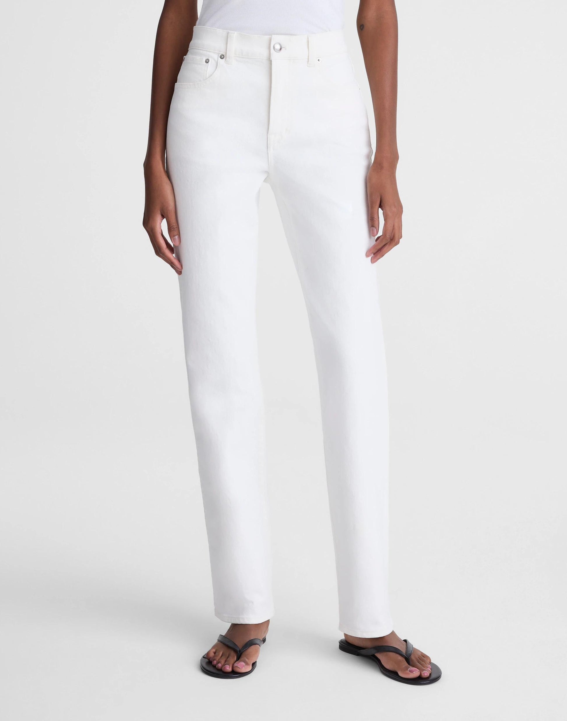 The Longline Straight Jean Tile White | Madewell