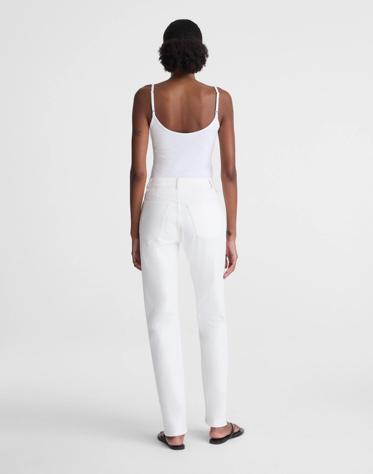 The Longline Straight Jean Tile White | Madewell