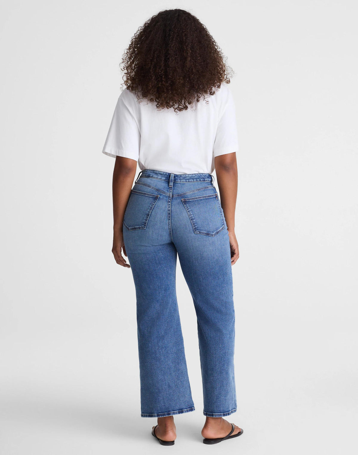 The Curvy Wide-Leg Crop Jean in Super Stretch Denim Oneida Wash | Madewell