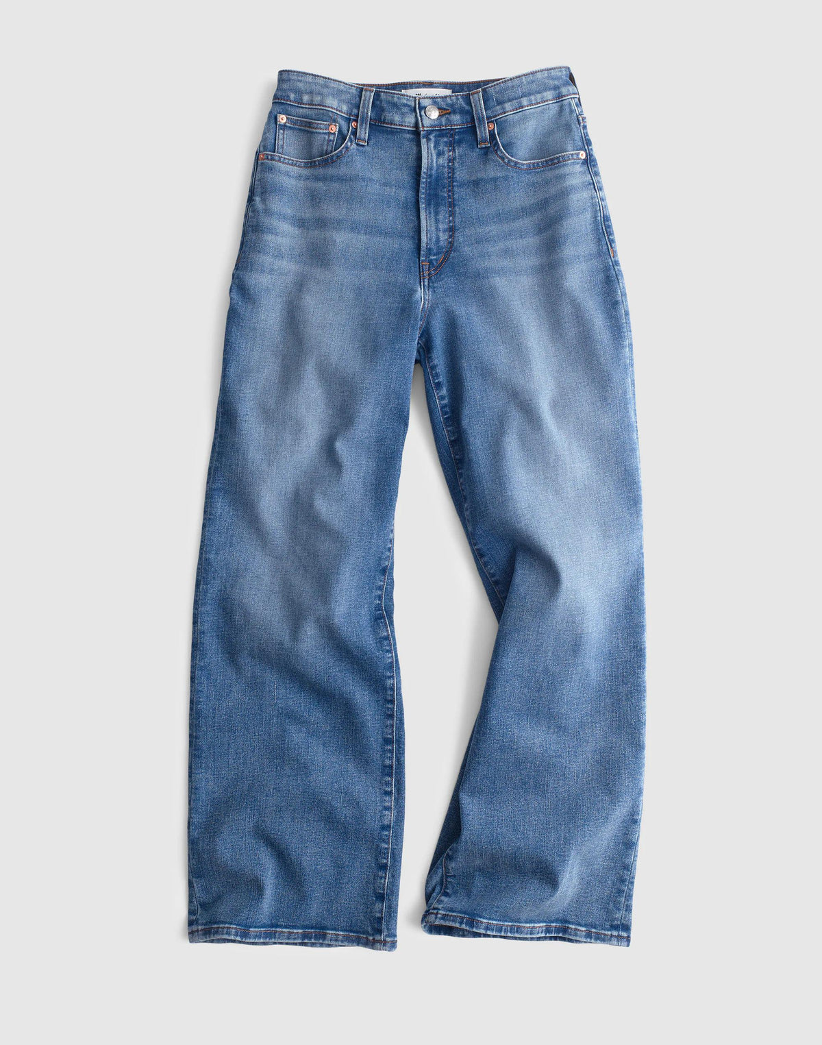 The Curvy Wide-Leg Crop Jean in Super Stretch Denim Oneida Wash | Madewell