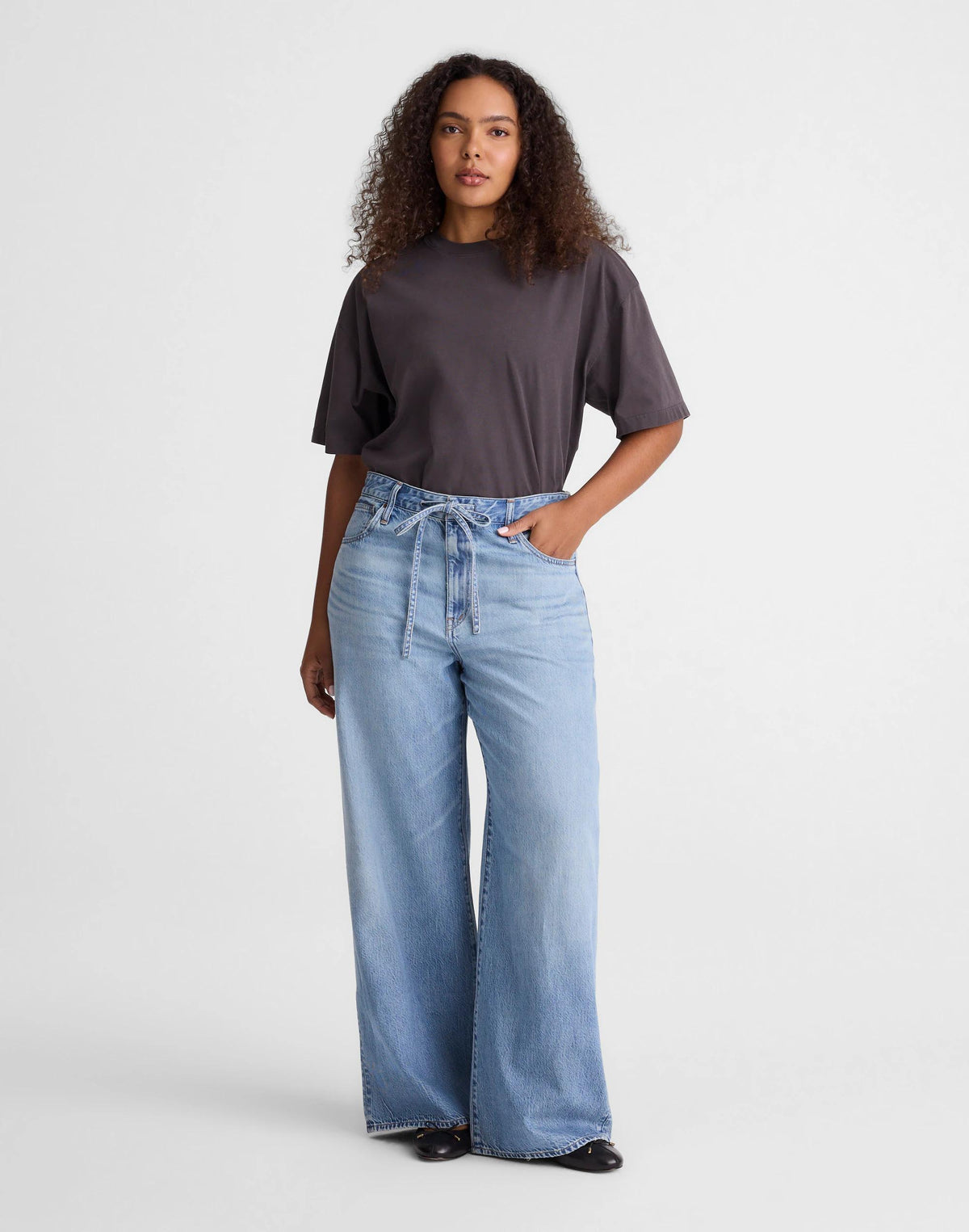 The Curvy Ultimate Wide-Leg Jean in Airy Denim Raebrook Wash | Madewell