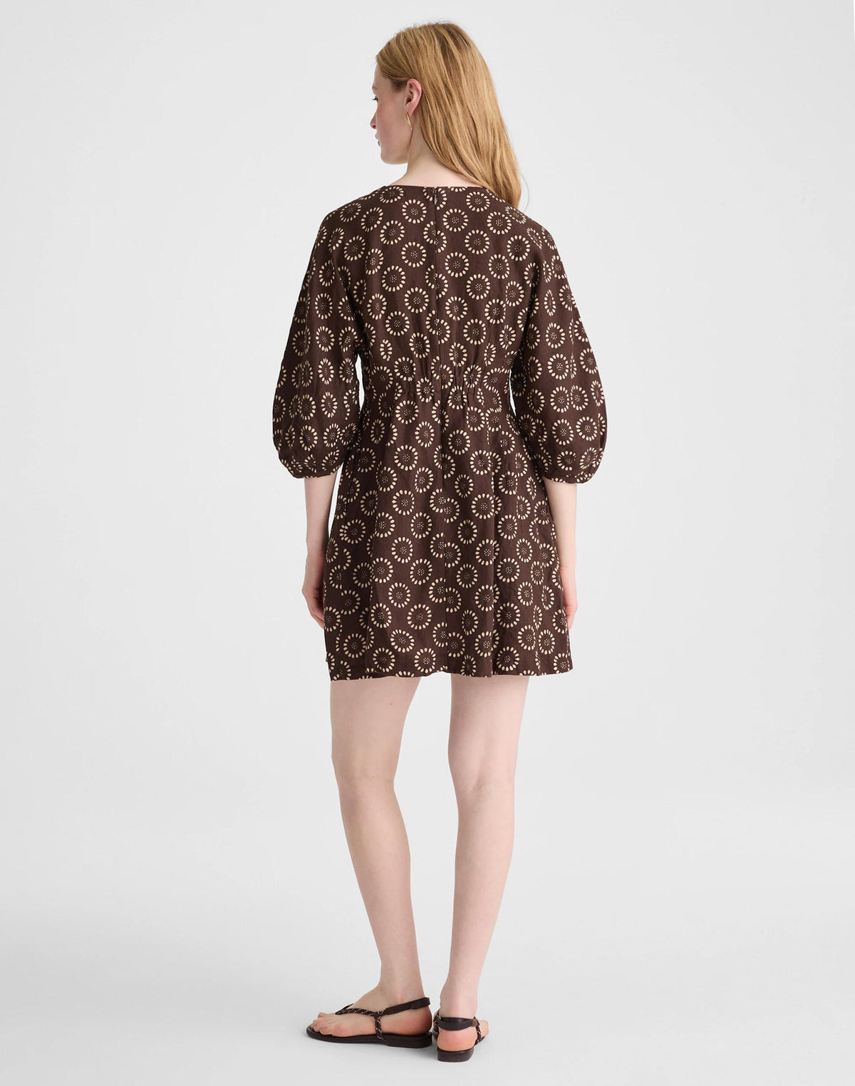 Splitneck Mini Dress Dark Brown | Madewell