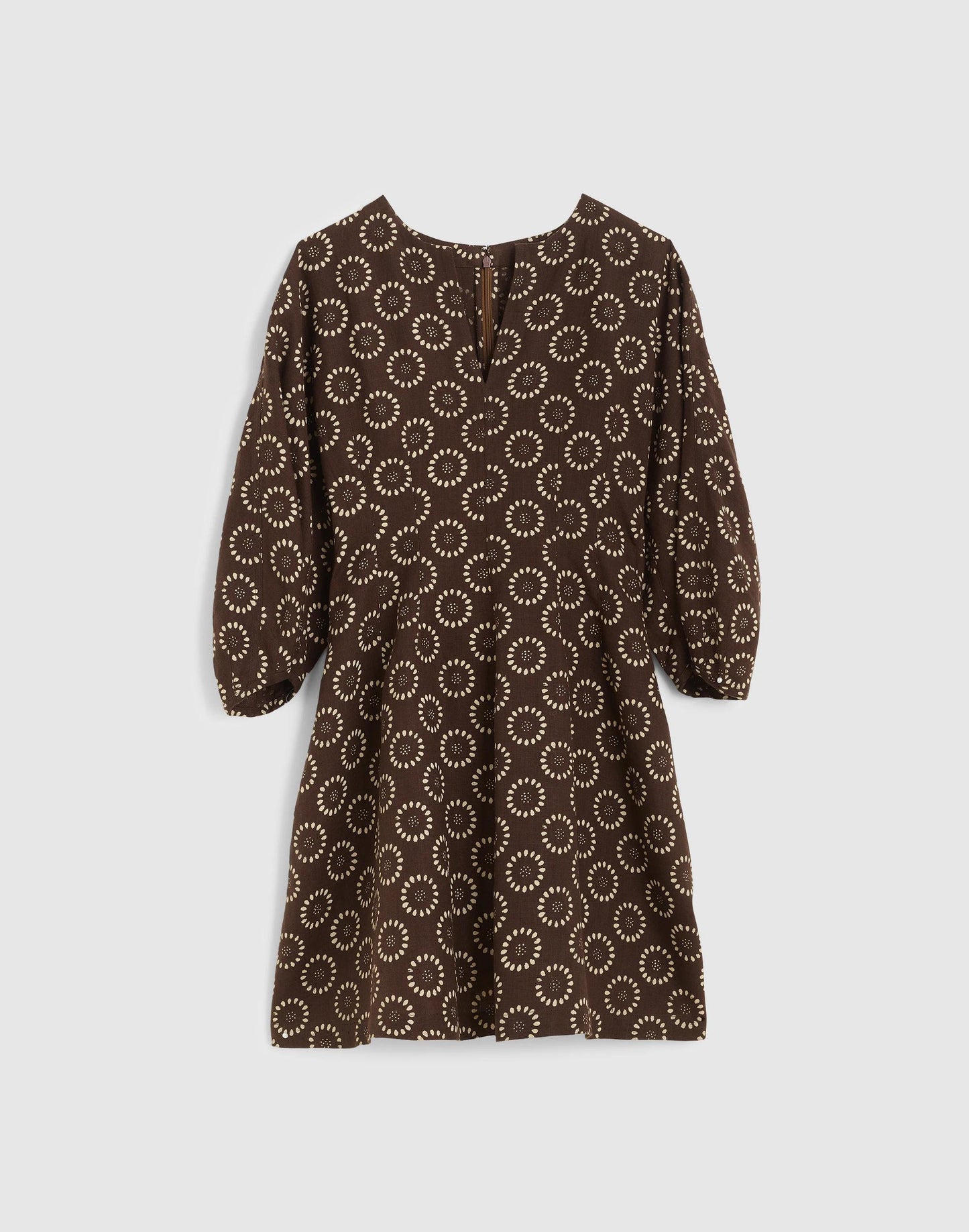 Splitneck Mini Dress Dark Brown | Madewell