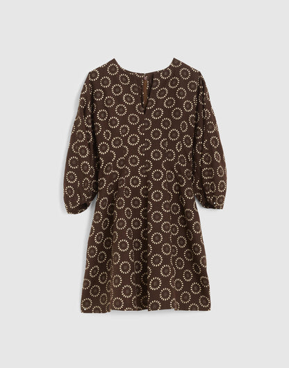 Splitneck Mini Dress Dark Brown | Madewell