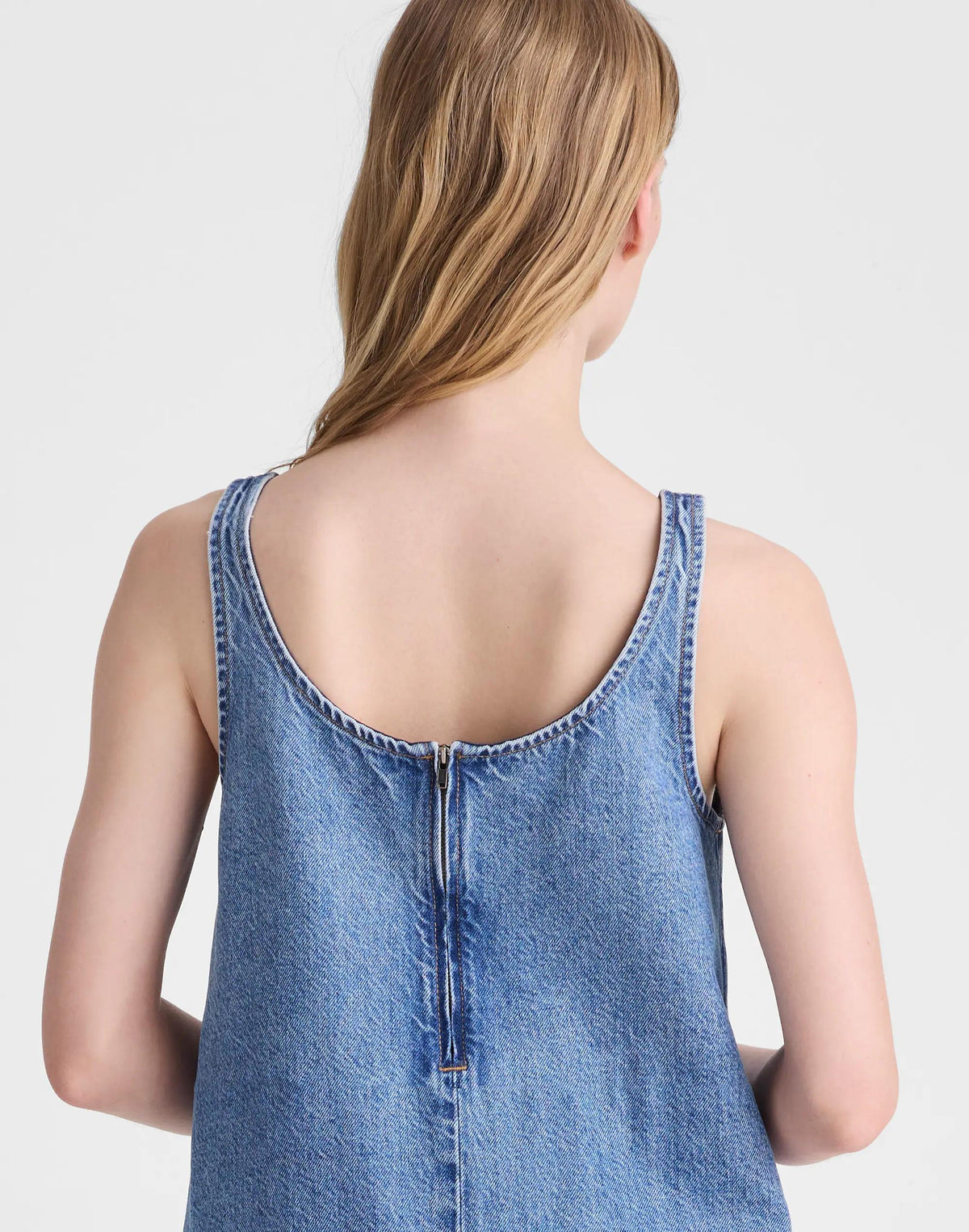Denim Embroidered Mini Dress Worn Mid Indigo | Madewell