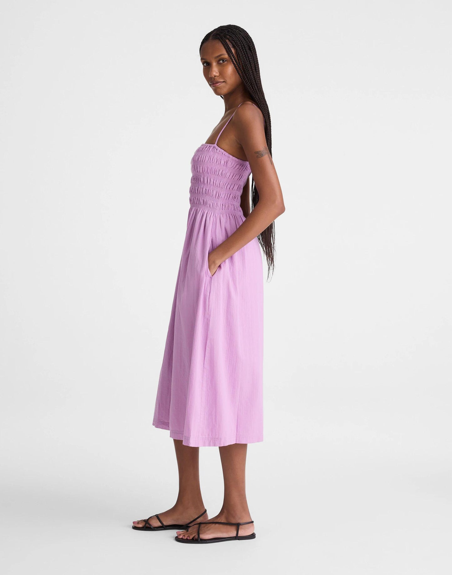 The Peyton Midi Dress Warm Wisteria | Madewell