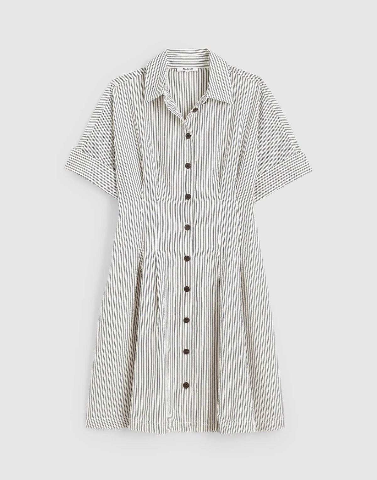The Perry Mini Shirtdress Black Vintage Ivory Yarndye | Madewell