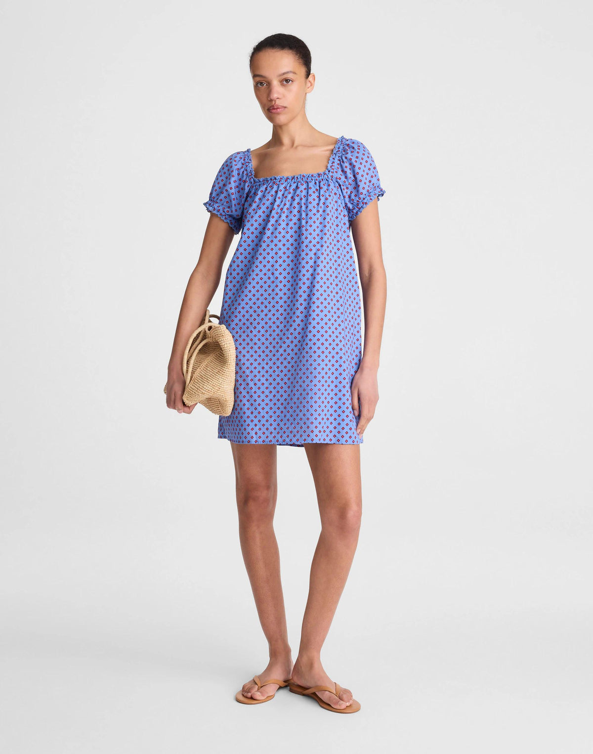 The Chateau Mini Dress Calm Blue | Madewell