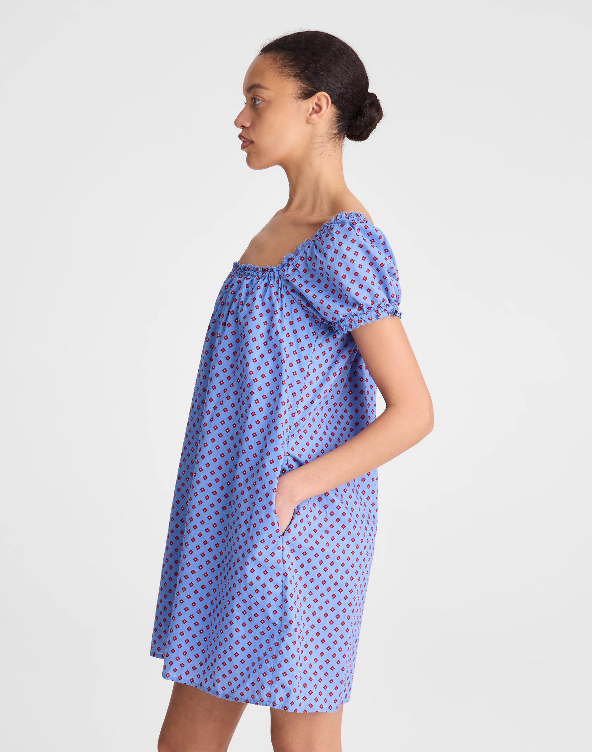 The Chateau Mini Dress Calm Blue | Madewell